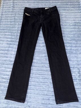 Diesel "Newz" Y2K Low-Rise Black Straight Leg Jeans